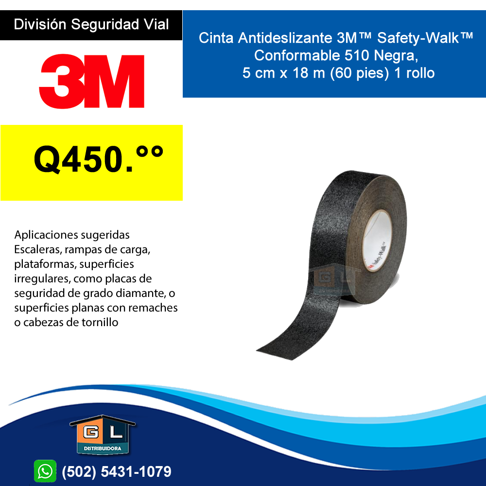 Cinta Antideslizante 3M™ Safety-Walk™ Conformable 500